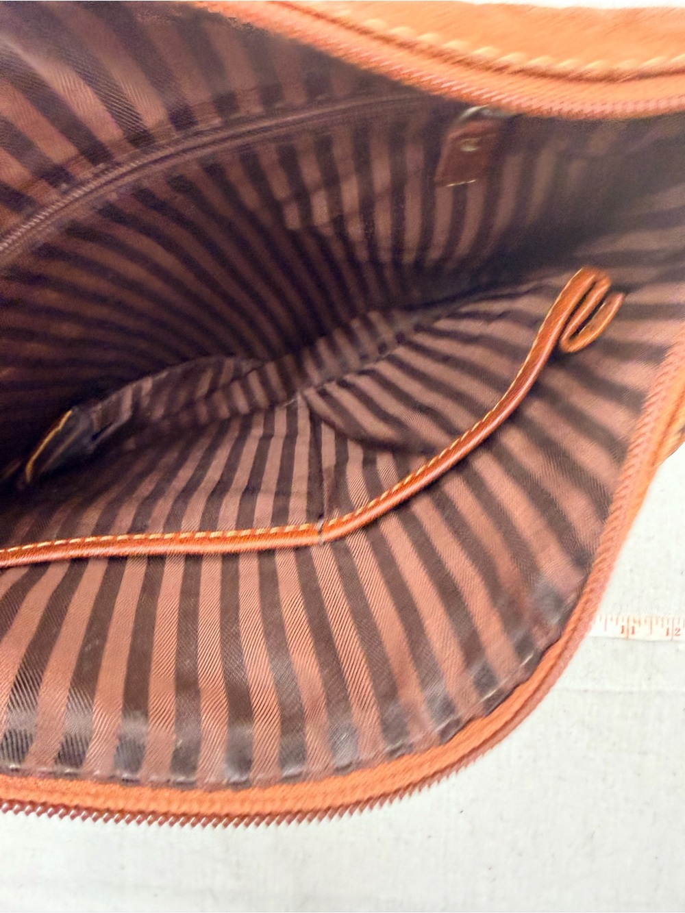 Jack Georges Men's Brown Leather Crossbody Shoulder Bag - Picture 8 of 8